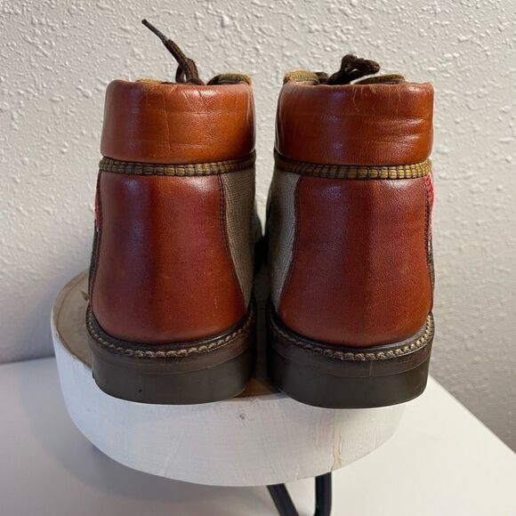 Vintage Cosmos Kilim Turkish Leather Ankle Combat Boots Size 9 EUC - Picture 4 of 7